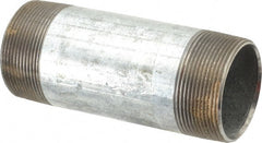 B&K Mueller - Schedule 40, 2 x 5-1/2" Galvanized Pipe Nipple - Threaded Steel - Exact Tooling