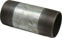 B&K Mueller - Schedule 40, 2-1/2 x 6" Galvanized Pipe Nipple - Threaded Steel - Exact Tooling