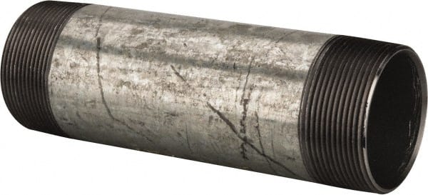 B&K Mueller - Schedule 40, 2 x 7" Galvanized Pipe Nipple - Threaded Steel - Exact Tooling