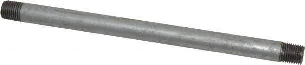 B&K Mueller - Schedule 40, 1/4 x 8" Galvanized Pipe Nipple - Threaded Steel - Exact Tooling