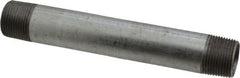 B&K Mueller - Schedule 40, 1 x 8" Galvanized Pipe Nipple - Threaded Steel - Exact Tooling
