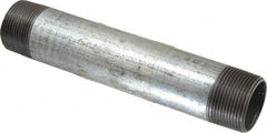 B&K Mueller - Schedule 40, 1-1/4 x 8" Galvanized Pipe Nipple - Threaded Steel - Exact Tooling
