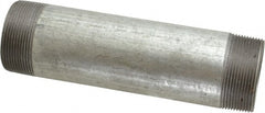 B&K Mueller - Schedule 40, 2 x 8" Galvanized Pipe Nipple - Threaded Steel - Exact Tooling
