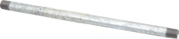 B&K Mueller - Schedule 40, 1/4 x 10" Galvanized Pipe Nipple - Threaded Steel - Exact Tooling