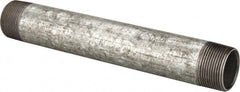 B&K Mueller - Schedule 40, 1-1/4 x 10" Galvanized Pipe Nipple - Threaded Steel - Exact Tooling