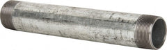 B&K Mueller - Schedule 40, 1-1/2 x 11" Galvanized Pipe Nipple - Threaded Steel - Exact Tooling