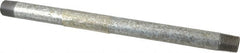 B&K Mueller - Schedule 40, 1/2 x 12" Galvanized Pipe Nipple - Threaded Steel - Exact Tooling