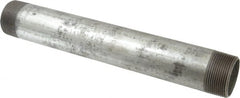 B&K Mueller - Schedule 40, 1-1/2 x 12" Galvanized Pipe Nipple - Threaded Steel - Exact Tooling