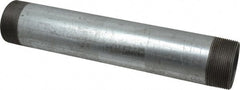 B&K Mueller - Schedule 40, 2 x 12" Galvanized Pipe Nipple - Threaded Steel - Exact Tooling
