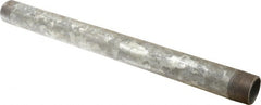 B&K Mueller - Schedule 40, 1-1/4 x 18" Galvanized Pipe Nipple - Threaded Steel - Exact Tooling