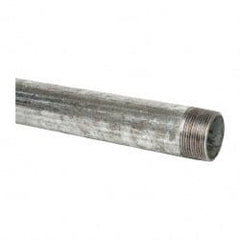 B&K Mueller - Schedule 40, 1-1/2 x 18" Galvanized Pipe Nipple - Threaded Steel - Exact Tooling