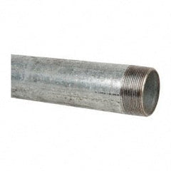 B&K Mueller - Schedule 40, 2 x 18" Galvanized Pipe Nipple - Threaded Steel - Exact Tooling