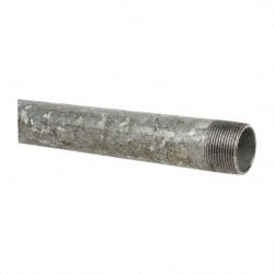 B&K Mueller - Schedule 40, 1-1/4 x 24" Galvanized Pipe Nipple - Threaded Steel - Exact Tooling