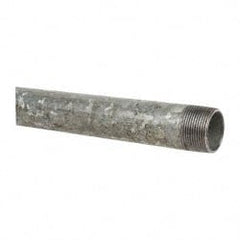 B&K Mueller - Schedule 40, 1-1/4 x 24" Galvanized Pipe Nipple - Threaded Steel - Exact Tooling