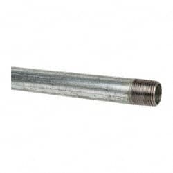 B&K Mueller - Schedule 40, 1/2 x 30" Galvanized Pipe Nipple - Threaded Steel - Exact Tooling