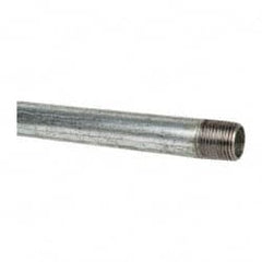 B&K Mueller - Schedule 40, 1/2 x 30" Galvanized Pipe Nipple - Threaded Steel - Exact Tooling