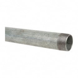 B&K Mueller - Schedule 40, 1-1/2 x 30" Galvanized Pipe Nipple - Threaded Steel - Exact Tooling