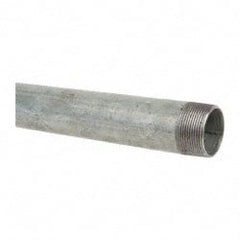 B&K Mueller - Schedule 40, 1-1/2 x 30" Galvanized Pipe Nipple - Threaded Steel - Exact Tooling