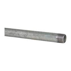 B&K Mueller - Schedule 40, 1/2 x 36" Galvanized Pipe Nipple - Threaded Steel - Exact Tooling
