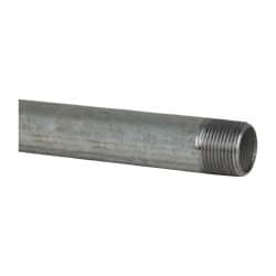 B&K Mueller - Schedule 40, 1 x 36" Galvanized Pipe Nipple - Threaded Steel - Exact Tooling