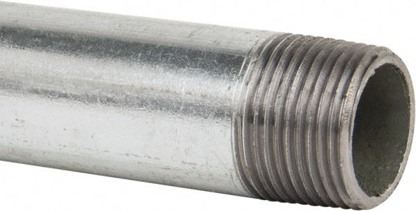 B&K Mueller - Schedule 40, 3/4 x 48" Galvanized Pipe Nipple - Threaded Steel - Exact Tooling