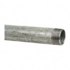 B&K Mueller - Schedule 40, 1-1/2 x 48" Galvanized Pipe Nipple - Threaded Steel - Exact Tooling