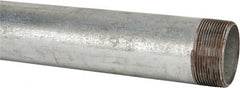 B&K Mueller - Schedule 40, 2 x 48" Galvanized Pipe Nipple - Threaded Steel - Exact Tooling