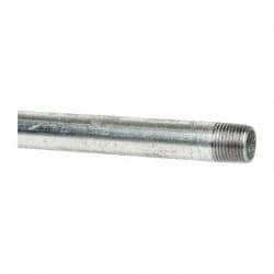 B&K Mueller - Schedule 40, 1/2 x 60" Galvanized Pipe Nipple - Threaded Steel - Exact Tooling