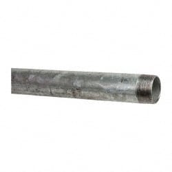B&K Mueller - Schedule 40, 1-1/2 x 60" Galvanized Pipe Nipple - Threaded Steel - Exact Tooling