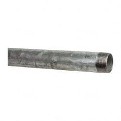 B&K Mueller - Schedule 40, 1-1/2 x 60" Galvanized Pipe Nipple - Threaded Steel - Exact Tooling
