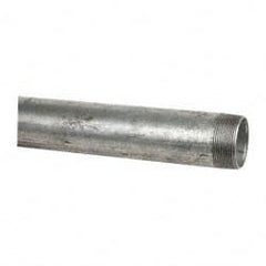 B&K Mueller - Schedule 40, 2 x 60" Galvanized Pipe Nipple - Threaded Steel - Exact Tooling
