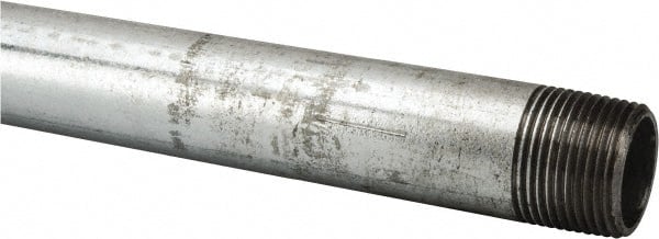 B&K Mueller - Schedule 40, 3/4 x 72" Galvanized Pipe Nipple - Threaded Steel - Exact Tooling