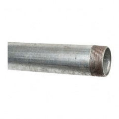 B&K Mueller - Schedule 40, 2 x 72" Galvanized Pipe Nipple - Threaded Steel - Exact Tooling