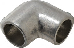 PRO-SAFE - 1" Pipe, 90° Elbow, Malleable Iron Elbow Pipe Rail Fitting - Galvanized Finish - Exact Tooling