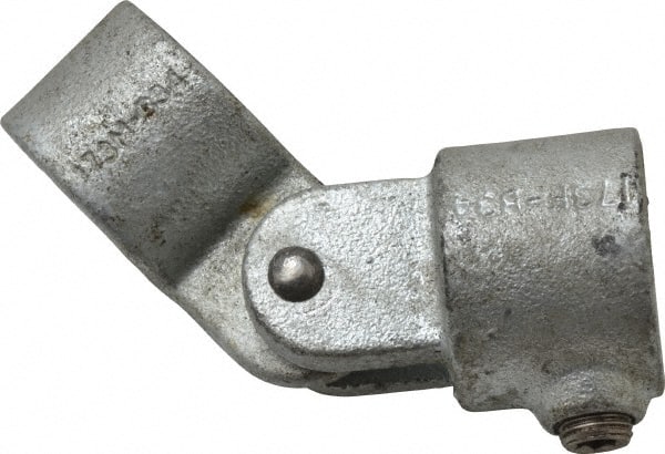 PRO-SAFE - 1" Pipe, Malleable Iron Swivel Socket Pipe Rail Fitting - Galvanized Finish - Exact Tooling