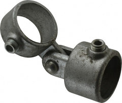 PRO-SAFE - 1-1/2" Pipe, Malleable Iron Swivel Socket Pipe Rail Fitting - Galvanized Finish - Exact Tooling