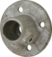 PRO-SAFE - 3/4" Pipe, Medium Flange, Malleable Iron Flange Pipe Rail Fitting - Galvanized Finish - Exact Tooling