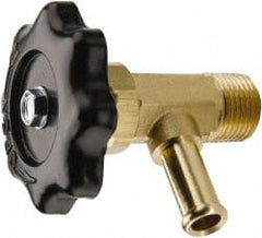 Parker - Hose I.D. x MNPTF End Connection Brass Truck Valve - 2-3/4" OAL, 5/8 x 3/8" Pipe - Exact Tooling