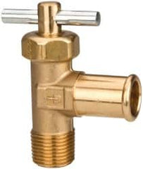 Parker - Hose I.D. x MNPTF with Pin Handle End Connection Brass Truck Valve - 2.47" OAL, 5/8 x 3/8" Pipe - Exact Tooling
