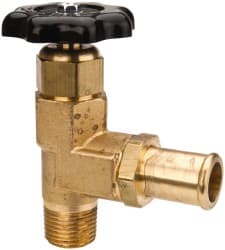 Parker - Hose I.D. x MNPTF End Connection Brass Truck Valve - 3.73" OAL, 3/4 x 1/2" Pipe - Exact Tooling
