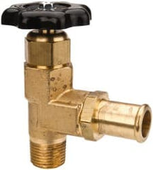 Parker - Hose I.D. x MNPTF End Connection Brass Truck Valve - 3.73" OAL, 3/4 x 1/2" Pipe - Exact Tooling