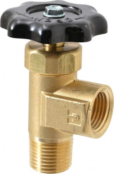 Parker - FNPTF x MNPTF End Connection Brass Truck Valve - 3.15" OAL, 1/2" Pipe - Exact Tooling