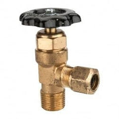 Parker - Tube (NTA) x MNPTF End Connection Brass Truck Valve - 3.28" OAL, 1/2" Pipe - Exact Tooling