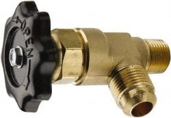 Parker - Flare x MNPTF End Connection Brass Truck Valve - 3.47" OAL, 5/8 x 1/2" Pipe - Exact Tooling