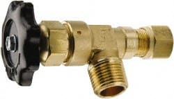 Parker - MNPTF x Tube (NTA) End Connection Brass Truck Valve - 3.58" OAL, 1/2" Pipe - Exact Tooling