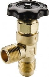 Parker - MNPTF x Flare End Connection Brass Truck Valve - 3.6" OAL, 1/2 x 5/8" Pipe - Exact Tooling