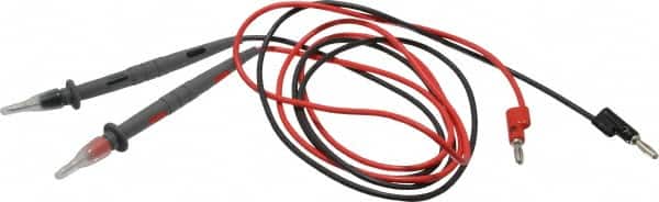 Pomona - Black/Red Electrical Test Equipment Leads Set - Use with Digital Multimeters with Non Sheathed Banana Plugs - Exact Tooling