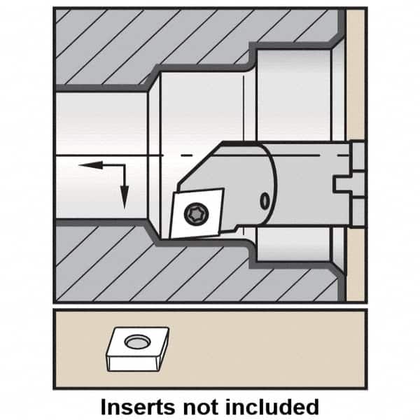 Kennametal - 13mm Min Bore Diam, 125mm OAL, 10mm Shank Diam, A-SCLC Indexable Boring Bar - CC.. Insert, Screw Holding Method - Exact Tooling