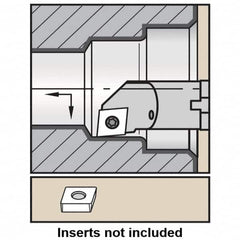 Kennametal - 13mm Min Bore Diam, 125mm OAL, 10mm Shank Diam, A-SCLC Indexable Boring Bar - CC.. Insert, Screw Holding Method - Exact Tooling