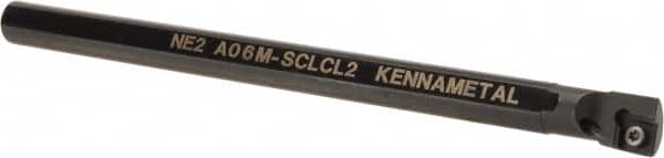 Kennametal - 12.19mm Min Bore Diam, 6" OAL, 3/8" Shank Diam, A-SCLC Indexable Boring Bar - CC.. Insert, Screw Holding Method - Exact Tooling